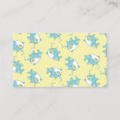 Schattigee haai Baby shower Kawaii luier Raffle Informatiekaartje (Achterkant)