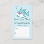Schattigee haai Baby shower Kawaii Raad eens hoeve Informatiekaartje (Voorkant)