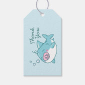 Schattigee haai Baby shower kawaii roze meisje bed Cadeaulabel (Voorkant)