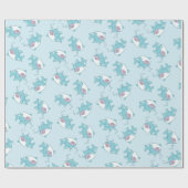 Schattigee haai Baby shower kawaii roze meisje Cadeaupapier (Vlak)