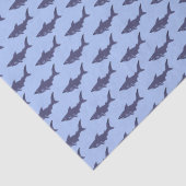 Schattigee haai Baby Waterverf Blue Birthday Kinde Tissuepapier (Detail)