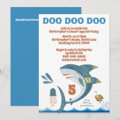 Schattigee haai cartoon DIY leeftijd kinderen verj Kaart (Voorkant / Achterkant)