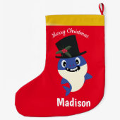 Schattigee haai 🦈 Fun Fab Kinder Super Oceaan Grote Kerstsok (Achterkant)