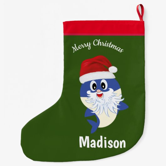 Schattigee haai 🦈 Fun Fab Kinder Super Oceaan Grote Kerstsok (Achterkant)