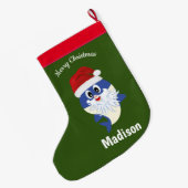 Schattigee haai 🦈 Fun Fab Kinder Super Oceaan Grote Kerstsok (Achterkant (Hangend))