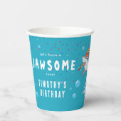 Schattigee haai in oceaan Kids Verjaardagsfeest Papieren Bekers (Links)