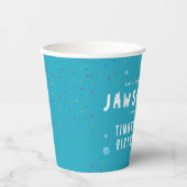 Schattigee haai in oceaan Kids Verjaardagsfeest Papieren Bekers (Voorkant)