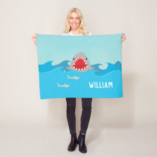 Schattigee haai in water Jongens Fleece Deken