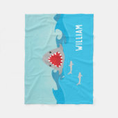 Schattigee haai in water | Jongens Fleece Deken (Voorkant)