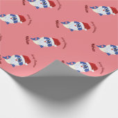 Schattigee Haai 🦈 Kerst Kinder Fun Super Oceaan Cadeaupapier (Hoek)