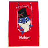 Schattigee Haai 🦈 Kerst Kinder Fun Super Oceaan Medium Cadeauzakje (Achterkant)