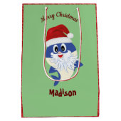 Schattigee Haai 🦈 Kerst Kinder Fun Super Oceaan Medium Cadeauzakje (Achterkant)