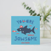 Schattigee haai met piraat pet helemaal kaakachtig (Staand voorkant)