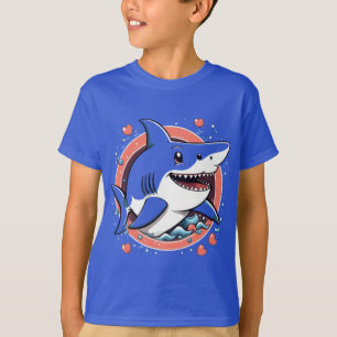 Schattigee haai springen in de oceaan T-Shirt