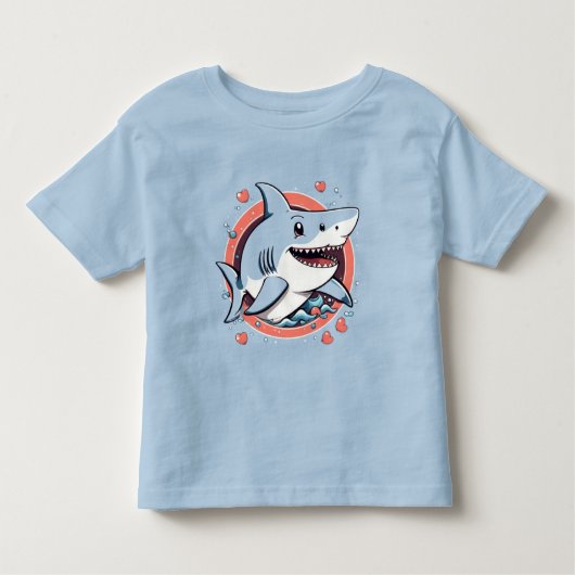 Schattigee haai springen in de oceaan T-Shirt (Voorkant)