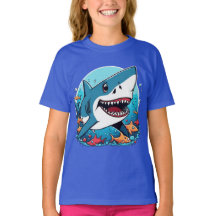 Schattigee haai springen in de oceaan T-Shirt