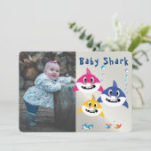 Schattigee haai 🦈 Super Birthday Ocean Party Kaart (Staand voorkant)