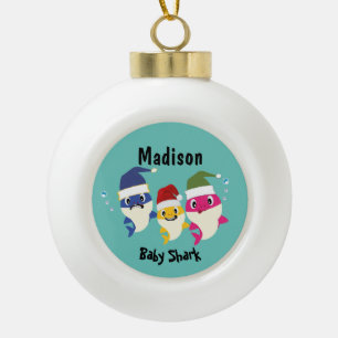 Schattigee haai 🦈 Super Ocean Christmas Kinder Fu Keramische Bal Ornament