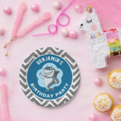 Schattigee haai verjaardagsfeestje papieren bordje (Feest)