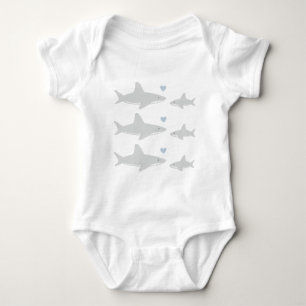 Schattigee haaien Baby Bodysuit