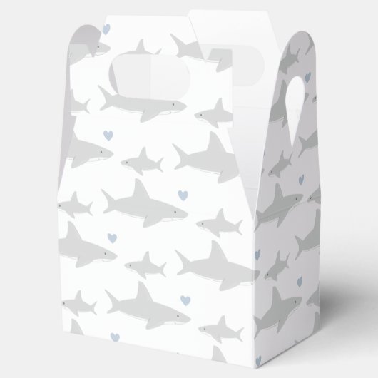 Schattigee haaien | Baby shower gunstbox Bedankdoosjes (Geopend)