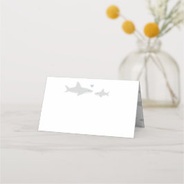 Schattigee haaien en oceaan | Baby showers plaatsk Plaatskaartje