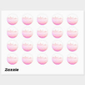 Schattigee haaien en Ocean Pink | BABY SHOWER STIC Ronde Sticker (Vel)