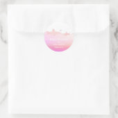 Schattigee haaien en Ocean Pink | BABY SHOWER STIC Ronde Sticker (Tas)