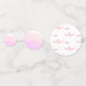 Schattigee haaien en Ocean Pink White | BABY SHOWE Confetti (Voorkanten)