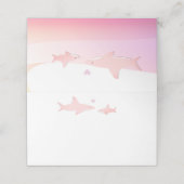 Schattigee haaien en Ocean Pink White | BABY SHOWE Plaatskaartje (Buitenkant ongevouwen)