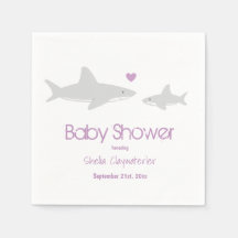 Schattigee haaien hart Paarse Baby shower