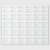 Schattigee haaien met woorden | Doucheinpakpapier Cadeaupapier (Vlak)