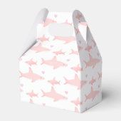Schattigee haaien roze wit | Baby shower gunstbox Bedankdoosjes (Achterkant)