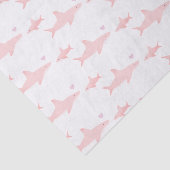 Schattigee haaien roze wit | Baby showers tissuepa Tissuepapier (Detail)