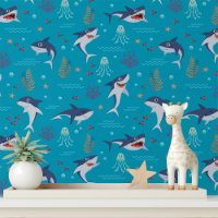 Schattigee haaienkwallen Modern Kinder Patroon