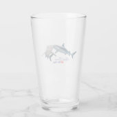 Schattigee haaienliefhebbers Shot Glass Glas (Achterkant)