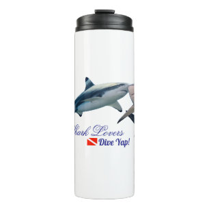 Schattigee haaienliefhebbers Shot Glass Thermosbeker