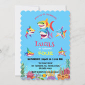 Schattigee haaienvis regenboog kleurrijk verjaarda kaart (Voorkant)