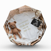 Schattigee Haakneutrale zwangerschapsaankondiging Fotoblokken (Voorkant)