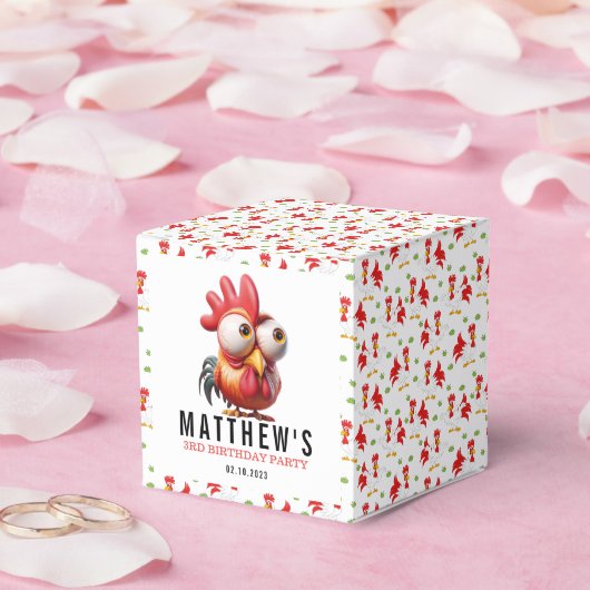 Schattigee Haan Karikaturen 3e Verjaardagsfeest Bedankdoosjes (Huwelijk)