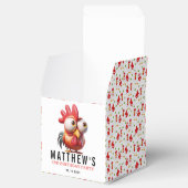 Schattigee Haan Karikaturen 3e Verjaardagsfeest Bedankdoosjes (Geopend)