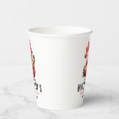 Schattigee Haan Karikaturen 3e Verjaardagsfeest Papieren Bekers (Rechts)