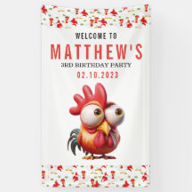 Schattigee Haan Karikaturen 3e Verjaardagsfeest