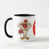 Schattigee haan Land monogram mok (Links)