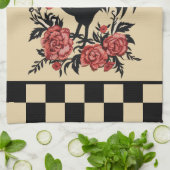 Schattigee haan liefhebbers Landelijke keuken Theedoek (Gevouwen)