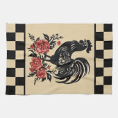 Schattigee haan liefhebbers Landelijke keuken Theedoek (Horizontaal)