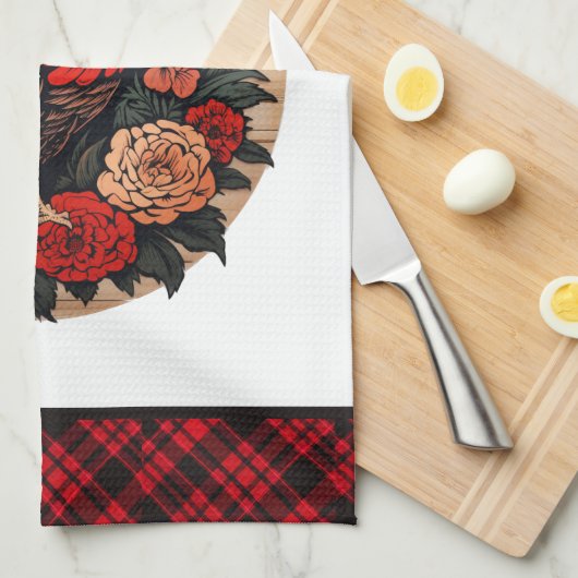 Schattigee haan liefhebbers Landelijke keuken Theedoek (Quarter Fold)