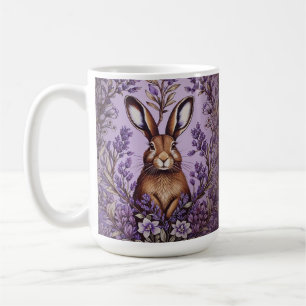 Schattigee haas met lavendel William Morris Geïnsp Koffiemok