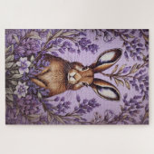 Schattigee haas met lavendel William Morris Geïnsp Legpuzzel (Horizontaal)