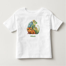 Schattigee hagedis gepersonaliseerde verjaardagsfe kinder shirts